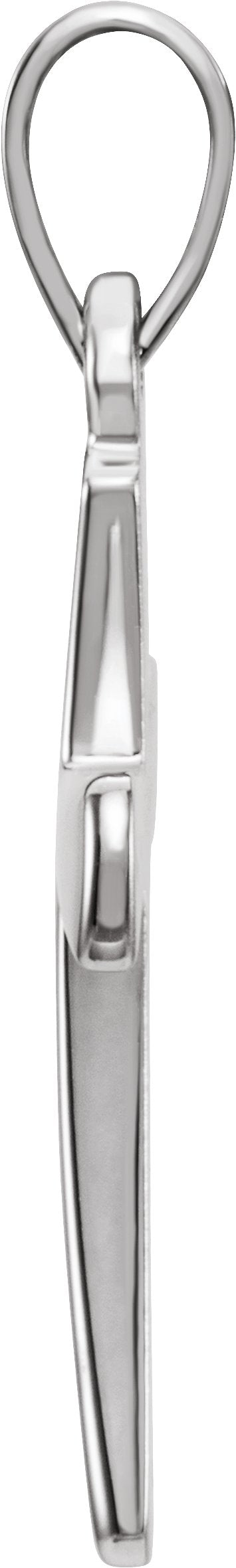 Platinum Cross Necklace or Pendant – 16.11x8.04mm - view 2