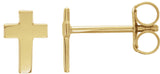 14K Gold Cross Earrings - Rose Gold - view 3