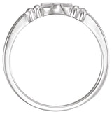 14K Gold Cross Chastity Ring II - White Gold - view 2