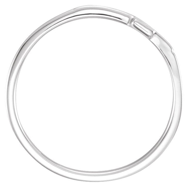 14K Gold The Rugged Cross Chastity Ring III - White Gold - view 2