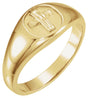 18K Gold The Rugged Cross Chastity Ring
