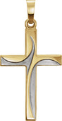 14K Gold Cross Pendant – 29.5x15mm