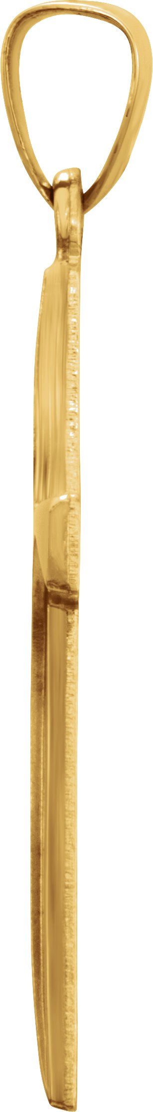 14K Gold Cross Pendant – 29.5x15mm - view 2
