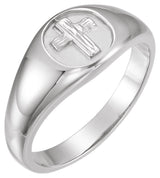 10K Gold The Rugged Cross Chastity Ring II - view 4