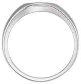 10K Gold The Rugged Cross Chastity Ring - White Gold - view 2