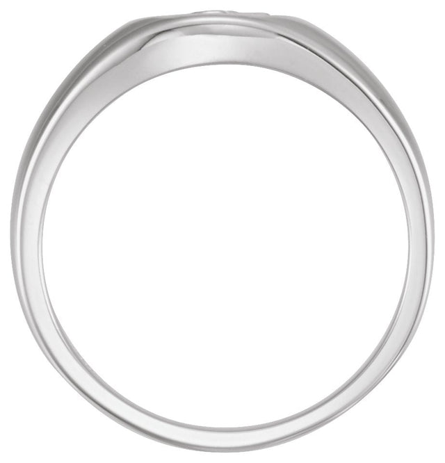 10K Gold The Rugged Cross Chastity Ring - White Gold - view 2
