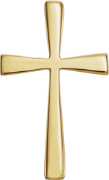 18K Gold Cross Pendant – 18x11mm