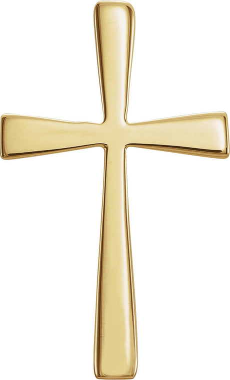 18K Gold Cross Pendant – 18x11mm