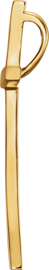 14K Gold Cross Pendant – 32x19.25mm - Yellow Gold - view 2