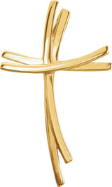 14K Gold Cross Pendant – 29x16.5mm - Yellow Gold