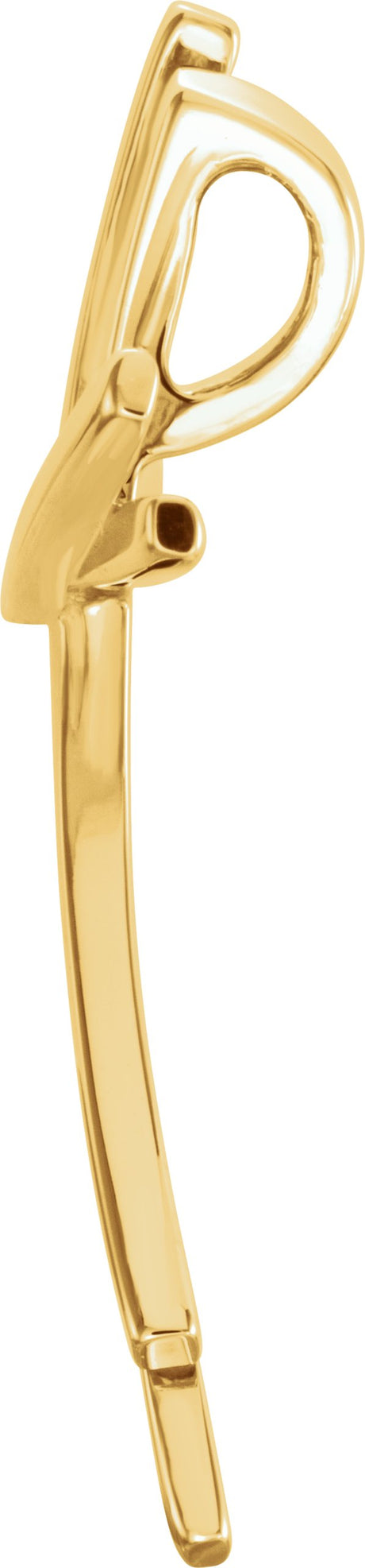 18K Gold Cross Pendant – 29x16.5mm - view 2