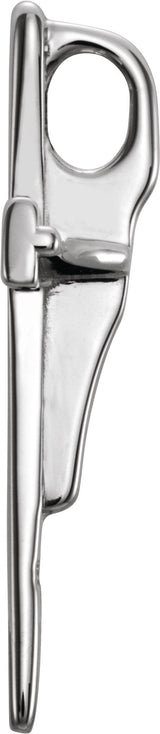 14K Gold Cross Pendant – 18x11mm - White Gold - view 2