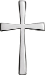 14K Gold Cross Pendant – 18x11mm - White Gold
