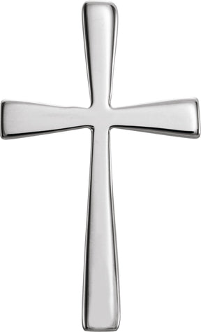 14K Gold Cross Pendant – 18x11mm - White Gold