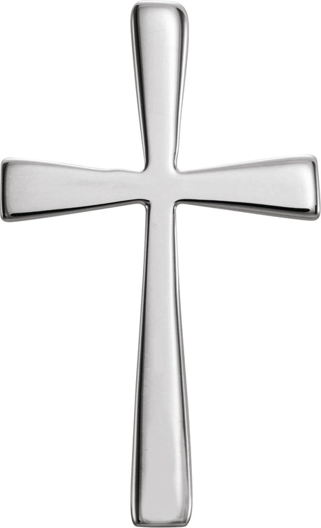 14K Gold Cross Pendant – 18x11mm - White Gold