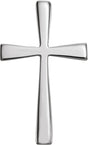 14K Gold Cross Pendant – 18x11mm - White Gold