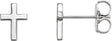 Platinum Cross Earrings