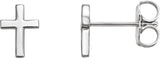 Platinum Cross Earrings