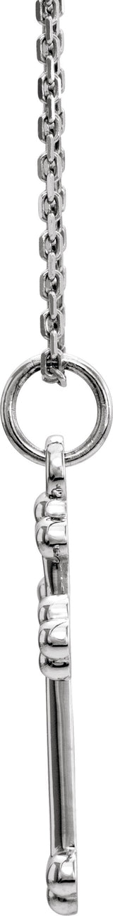 Platinum Cross Necklace or Pendant – 12x7.8mm - view 2