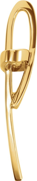 14K Gold Cross Pendant – 36.75x22.25mm - Yellow Gold - view 2