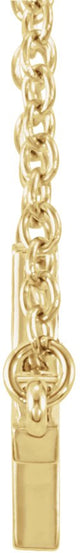 14K Gold Sideways Cross Necklace – 12x5.9mm - Yellow Gold - view 2