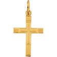 14K Gold Youth Cross Pendant – 13x9mm