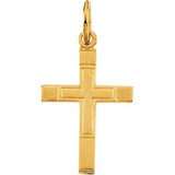 14K Gold Youth Cross Pendant – 13x9mm