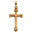 14K Gold Cross Pendant – 22.5x12mm - Yellow Gold