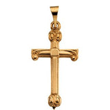 14K Gold Cross Pendant – 22.5x12mm - Yellow Gold