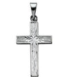 Platinum Cross Pendant – 20.5x12mm