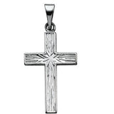 Platinum Cross Pendant – 20.5x12mm