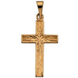 14K Gold Cross Pendant – 20.5x12mm - Yellow Gold