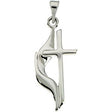 Platinum Methodist Cross Necklace or Pendant