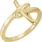 14K Gold Cross Ring II - Yellow Gold