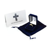 10K Gold The Rugged Cross Chastity Ring - White Gold - view 3