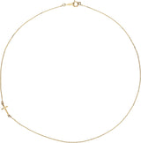 10K Gold Sideways Cross Necklace - view 2