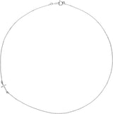 14K Gold Sideways Cross Necklace – 14.4x6.8mm - White Gold - view 2