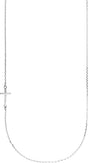 14K Gold Sideways Cross Necklace – 14.4x6.8mm - White Gold