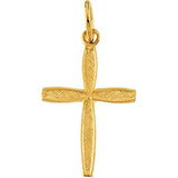 14K Gold Youth Cross Pendant III