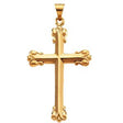 14K Gold Cross Pendant – 37.5x23.5mm - Yellow Gold
