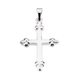 14K Gold Cross Pendant – 21x16mm - White Gold