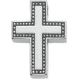 14K Gold Cross Pendant – 21x16.25mm - White Gold