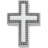 14K Gold Cross Pendant – 21x16.25mm - White Gold