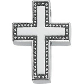 14K Gold Cross Pendant – 21x16.25mm - White Gold