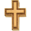 18K Gold Cross Pendant – 21x16.25mm