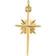 14K Gold Nativity Star Pendant - White Gold