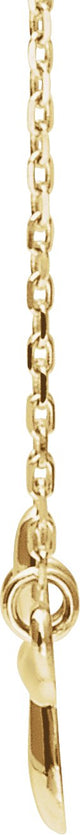 14K Gold Sideways Cross Necklace – 14.62x11.09mm - Yellow Gold - view 2