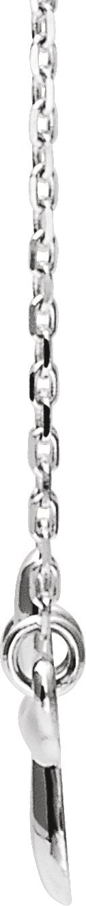 Platinum Sideways Cross Necklace – 14.62x11.09mm - view 2