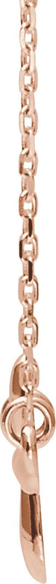 14K Gold Sideways Cross Necklace – 14.62x11.09mm - Rose Gold - view 2