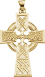 14K Gold Celtic-Inspired Cross Necklace or Pendant - Yellow Gold